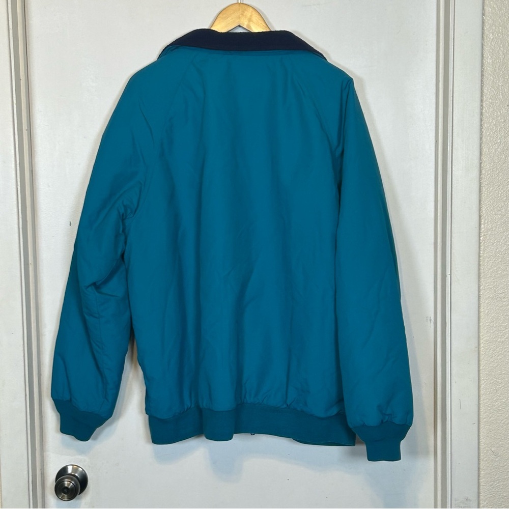 Lands End  Jacket Mens Tall L Teal Blue Fleece Lined Thinsulate Made in USA - Picture 4 of 9